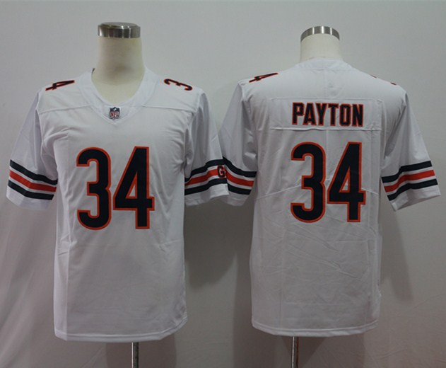 Men's Chicago Bears Walter Payton #34 White Jersey
